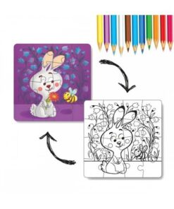 COLORING PUZZLE LITTLE BEAR 16 TMX - 2 IN 1 PUZZLE/PAINTING RABBIT DO300121