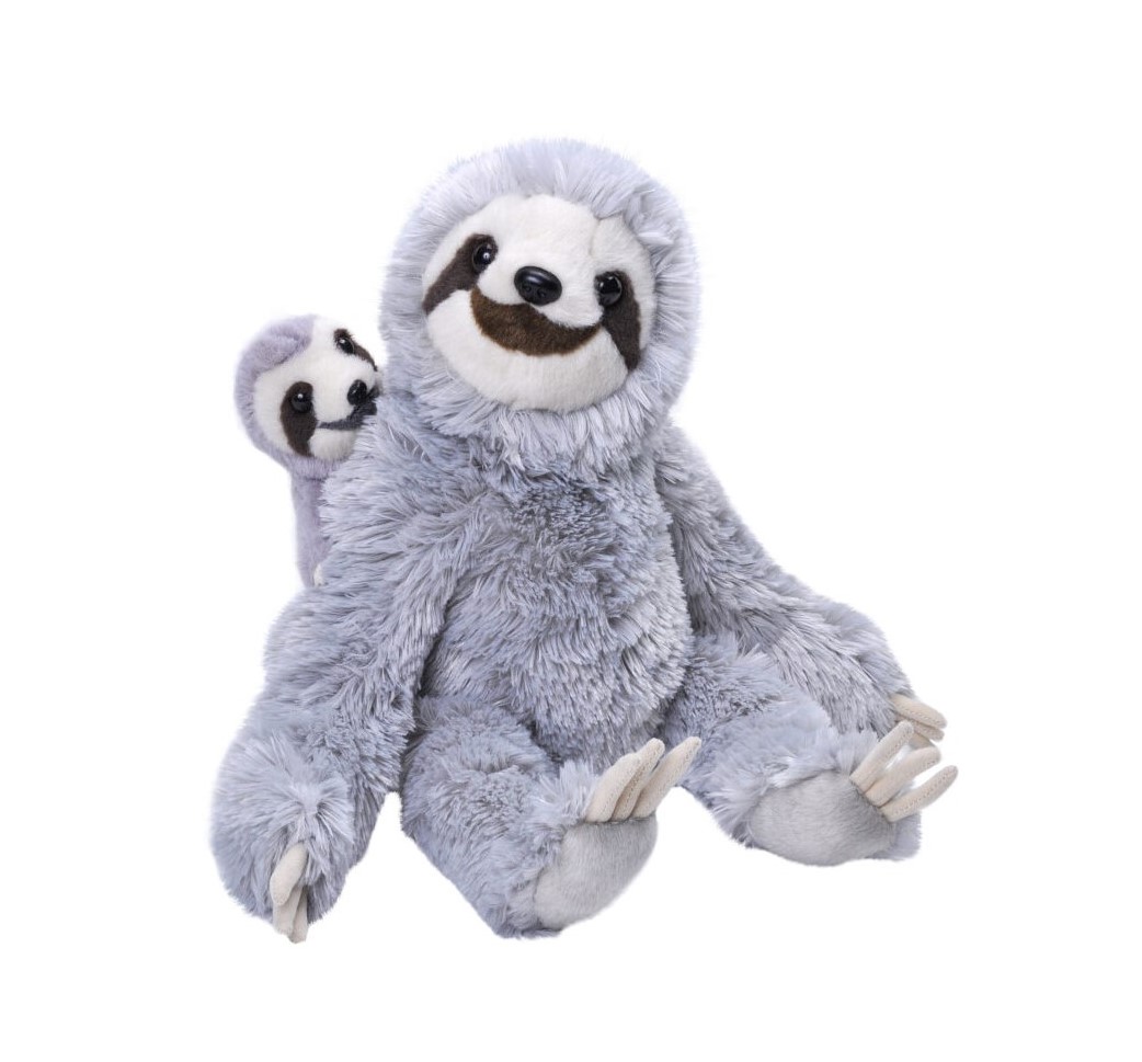 MOM AND BABY SLOTH 38CM - ΜΑΜΑ ΚΑΙ ΜΩΡΟ ΒΡΑΔΥΠΟΔΑΣ KM-24089