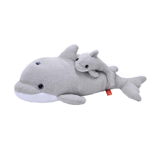 MOM AND BABY DOLPHIN 38CM - ΜΑΜΑ ΚΑΙ ΜΩΡΟ ΔΕΛΦΙΝΙ KM-24094